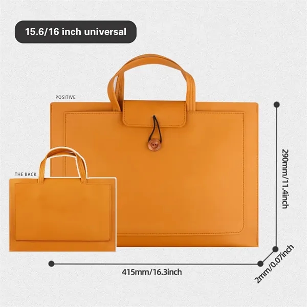 Pu Leather Laptop Bag - Pu Leather Laptop Bag - Image 1 of 4