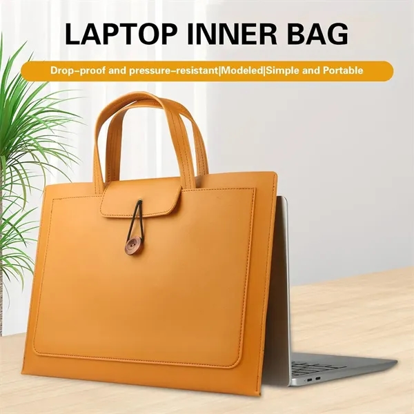 Pu Leather Laptop Bag - Pu Leather Laptop Bag - Image 4 of 4