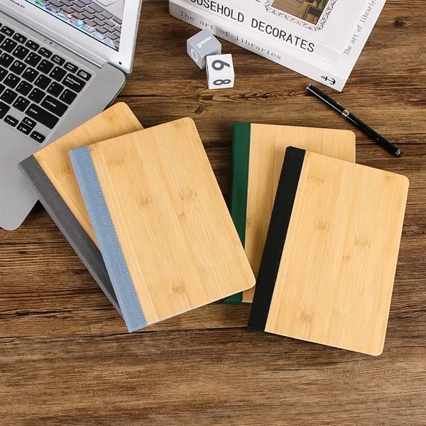 Bamboo Wood Personalized Notebook - Bamboo Wood Personalized Notebook - Image 1 of 3