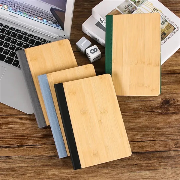 Bamboo Wood Personalized Notebook - Bamboo Wood Personalized Notebook - Image 2 of 3
