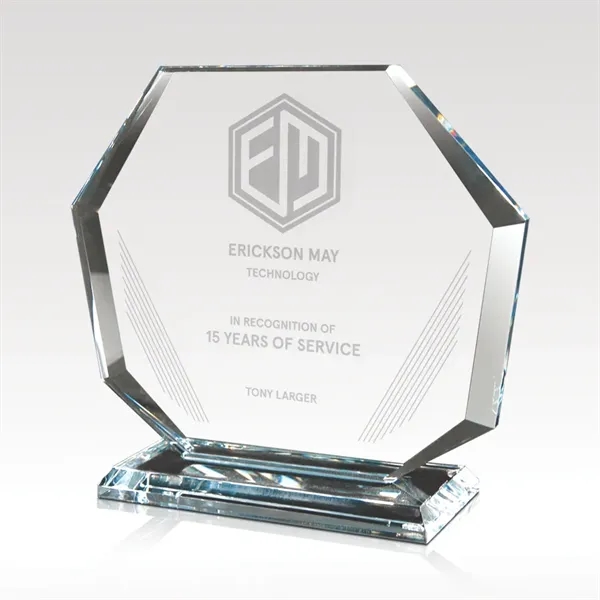 6" Octet Octagon Crystal Award - 6" Octet Octagon Crystal Award - Image 1 of 2