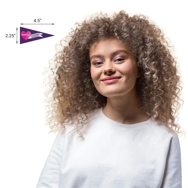 2.25" x 4.5" Custom Printed Mini Magnetic Felt Pennant - 2.25" x 4.5" Custom Printed Mini Magnetic Felt Pennant - Image 4 of 6