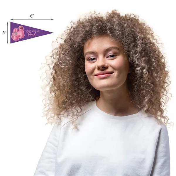 3" x 6" Custom Printed Mini Magnetic Felt Pennant - 3" x 6" Custom Printed Mini Magnetic Felt Pennant - Image 4 of 6
