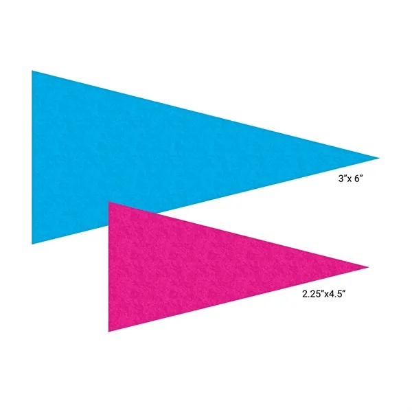 3" x 6" Custom Printed Mini Magnetic Felt Pennant - 3" x 6" Custom Printed Mini Magnetic Felt Pennant - Image 5 of 6