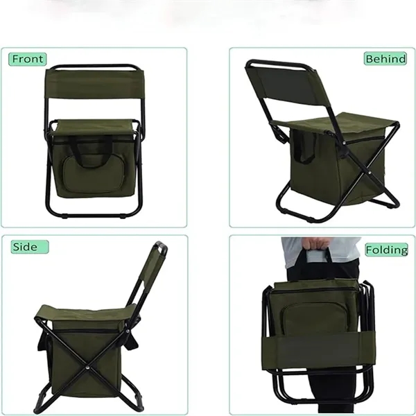 Folding Chair With Cooler Bag Backpack - Folding Chair With Cooler Bag Backpack - Image 1 of 3