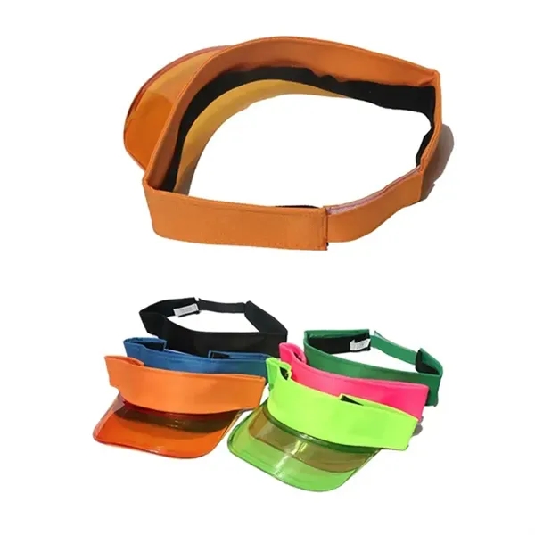 Pvc Solar Transparent Bingo Visor Poker Sun Hat - Pvc Solar Transparent Bingo Visor Poker Sun Hat - Image 1 of 4