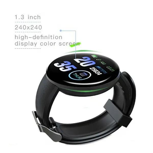 Round Bluetooth Smart Fitness Activity Tracker Watch - Round Bluetooth Smart Fitness Activity Tracker Watch - Image 1 of 3