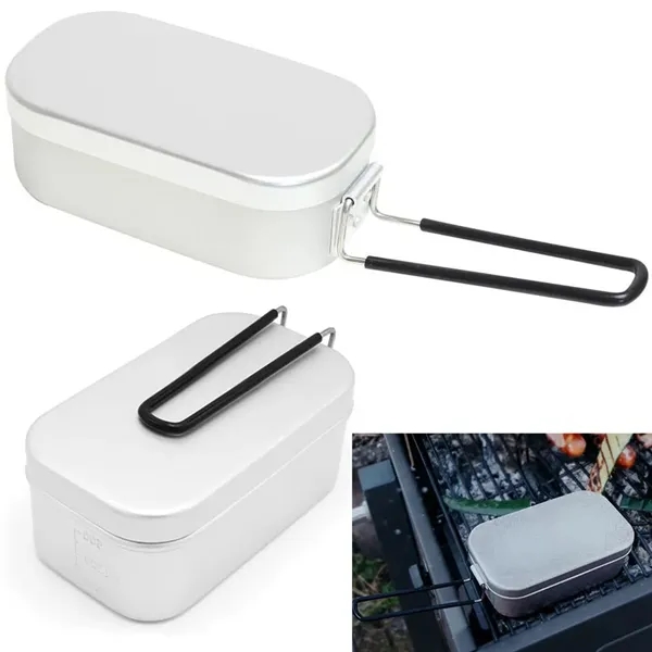 Aluminium Mess Tin lunch box Sustainable Bento-Style Contain - Aluminium Mess Tin lunch box Sustainable Bento-Style Contain - Image 0 of 4
