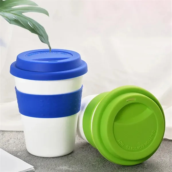 Portable Drinkware Coffee Plastic Cup With Silicone Lid - Portable Drinkware Coffee Plastic Cup With Silicone Lid - Image 7 of 7