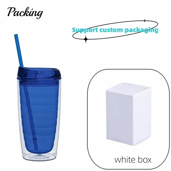 Custom 16oz Double Wall Insulation Cups Tumbler With Lid - Custom 16oz Double Wall Insulation Cups Tumbler With Lid - Image 1 of 18