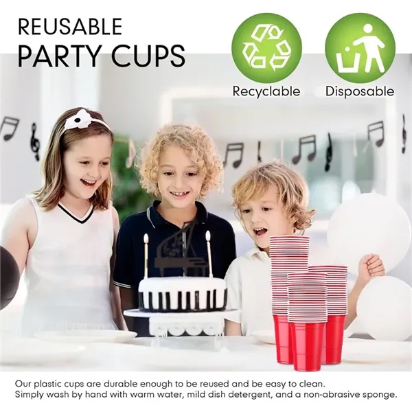 16oz Colorful Disposable Party Plastic Cup - 16oz Colorful Disposable Party Plastic Cup - Image 3 of 5