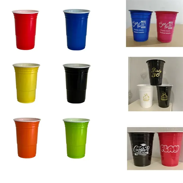 16oz Colorful Disposable Party Plastic Cup - 16oz Colorful Disposable Party Plastic Cup - Image 5 of 5