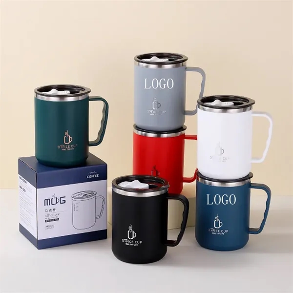 17oz Coffee Mug Tumbler Vacuum Insulated Cup with Handle - 17oz Coffee Mug Tumbler Vacuum Insulated Cup with Handle - Image 0 of 4