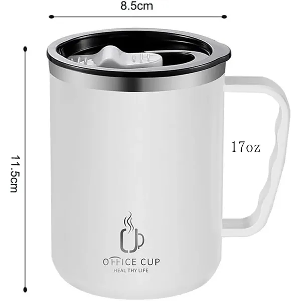 17oz Coffee Mug Tumbler Vacuum Insulated Cup with Handle - 17oz Coffee Mug Tumbler Vacuum Insulated Cup with Handle - Image 1 of 4