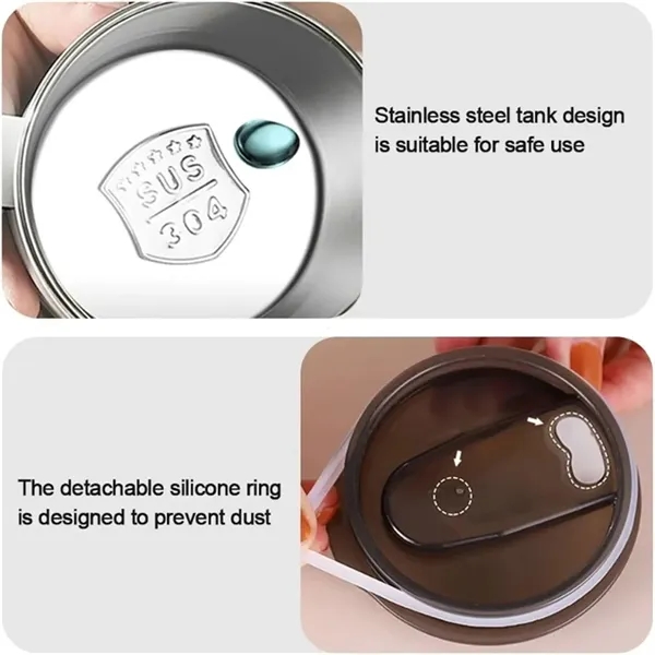 17oz Coffee Mug Tumbler Vacuum Insulated Cup with Handle - 17oz Coffee Mug Tumbler Vacuum Insulated Cup with Handle - Image 3 of 4