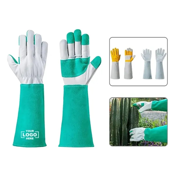 Durable Thick Cowhide Leather Work Garden Gloves - Durable Thick Cowhide Leather Work Garden Gloves - Image 0 of 2
