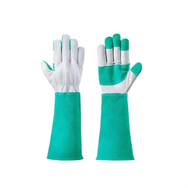 Durable Thick Cowhide Leather Work Garden Gloves - Durable Thick Cowhide Leather Work Garden Gloves - Image 2 of 2