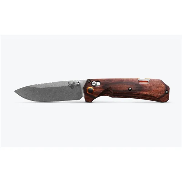 Grizzly Creek Stabilized Wood Knife with Orange Accents - Grizzly Creek Stabilized Wood Knife with Orange Accents - Image 5 of 7
