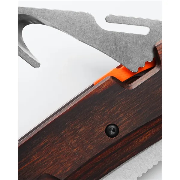 Grizzly Creek Stabilized Wood Knife with Orange Accents - Grizzly Creek Stabilized Wood Knife with Orange Accents - Image 7 of 7