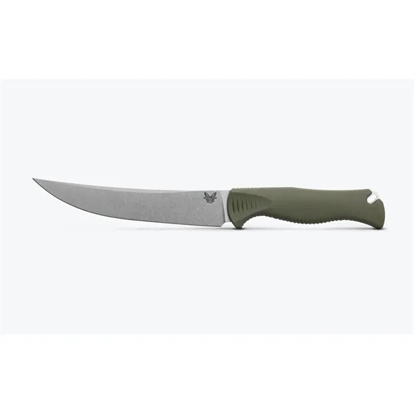 Meatcrafter® Dark Olive Santoprene® 6" Trailing Point Knife - Meatcrafter® Dark Olive Santoprene® 6" Trailing Point Knife - Image 0 of 3