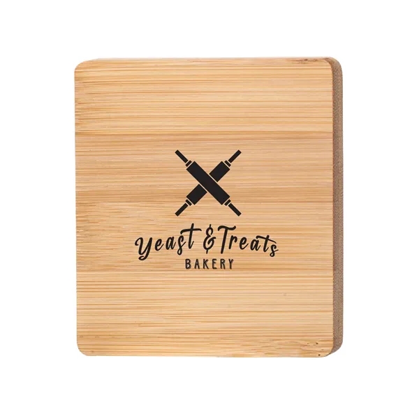 Square Bamboo Coaster with Bottle Opener (1 Color Imprint) - Square Bamboo Coaster with Bottle Opener (1 Color Imprint) - Image 0 of 0