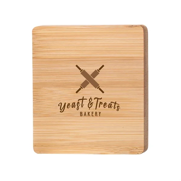 Square Bamboo Coaster with Bottle Opener (2 Color Imprint) - Square Bamboo Coaster with Bottle Opener (2 Color Imprint) - Image 0 of 0