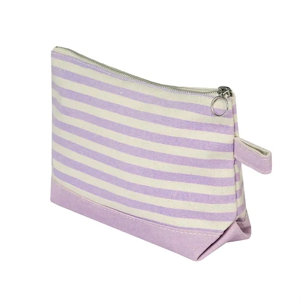 Lightweight Stripe Canvas Travel Makeup Cosmetic Pouch - Lightweight Stripe Canvas Travel Makeup Cosmetic Pouch - Image 30 of 40