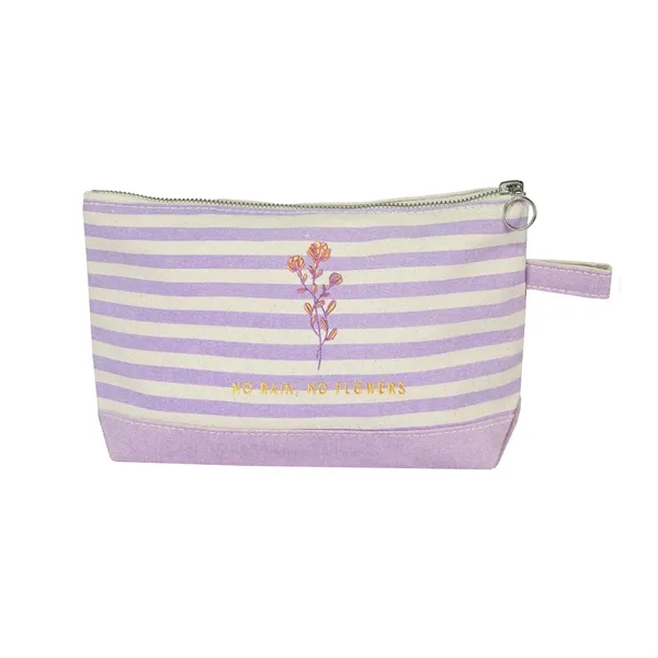 Lightweight Stripe Canvas Travel Makeup Cosmetic Pouch - Lightweight Stripe Canvas Travel Makeup Cosmetic Pouch - Image 31 of 40