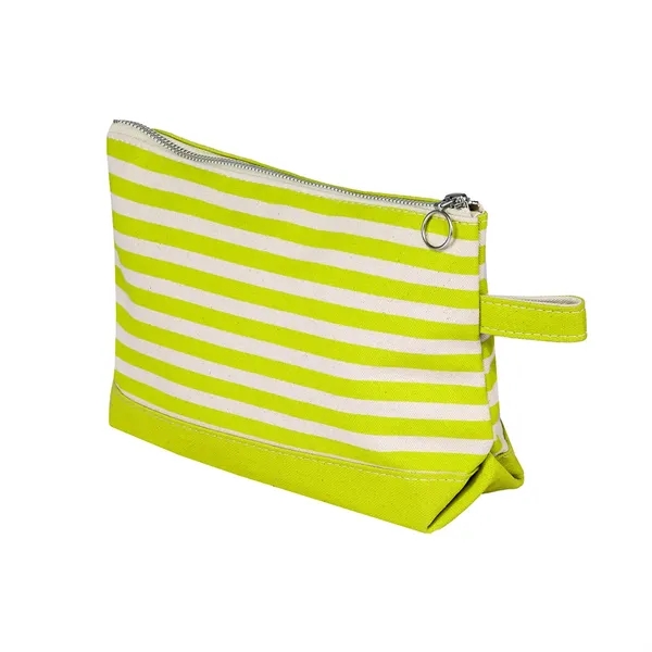 Lightweight Stripe Canvas Travel Makeup Cosmetic Pouch - Lightweight Stripe Canvas Travel Makeup Cosmetic Pouch - Image 39 of 40