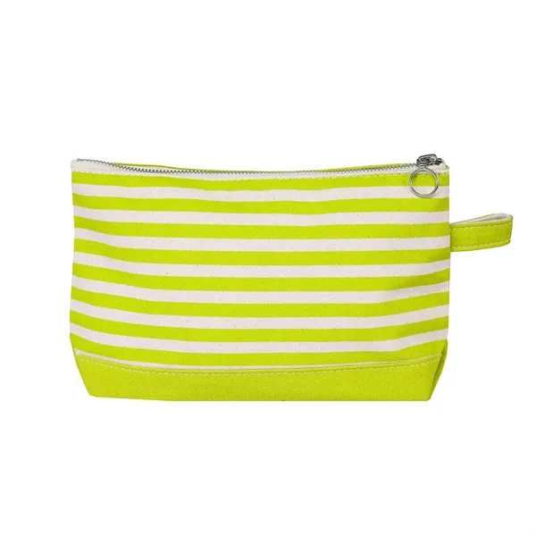 Lightweight Stripe Canvas Travel Makeup Cosmetic Pouch - Lightweight Stripe Canvas Travel Makeup Cosmetic Pouch - Image 40 of 40