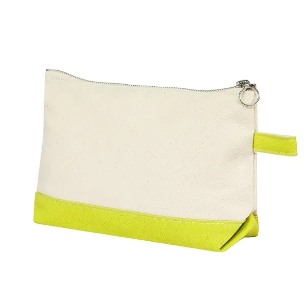 Lightweight Two-Tone Canvas Travel Makeup Bag Cosmetic Pouch - Lightweight Two-Tone Canvas Travel Makeup Bag Cosmetic Pouch - Image 35 of 46