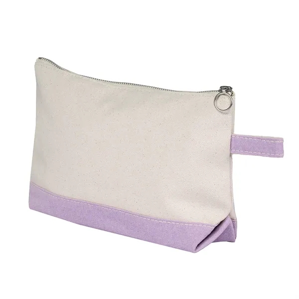 Lightweight Two-Tone Canvas Travel Makeup Bag Cosmetic Pouch - Lightweight Two-Tone Canvas Travel Makeup Bag Cosmetic Pouch - Image 40 of 46