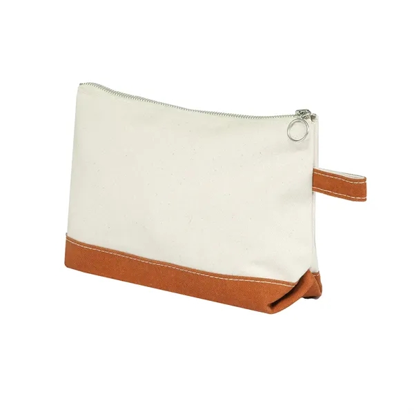 Lightweight Two-Tone Canvas Travel Makeup Bag Cosmetic Pouch - Lightweight Two-Tone Canvas Travel Makeup Bag Cosmetic Pouch - Image 42 of 46