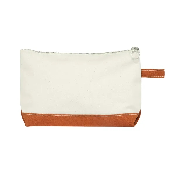 Lightweight Two-Tone Canvas Travel Makeup Bag Cosmetic Pouch - Lightweight Two-Tone Canvas Travel Makeup Bag Cosmetic Pouch - Image 44 of 46