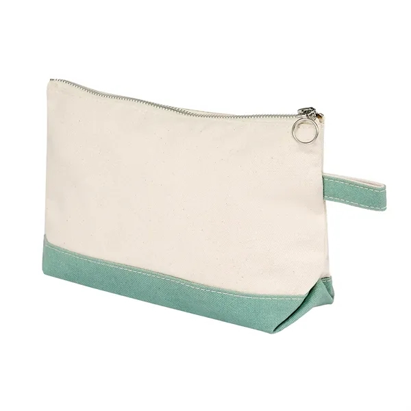 Lightweight Two-Tone Canvas Travel Makeup Bag Cosmetic Pouch - Lightweight Two-Tone Canvas Travel Makeup Bag Cosmetic Pouch - Image 45 of 46