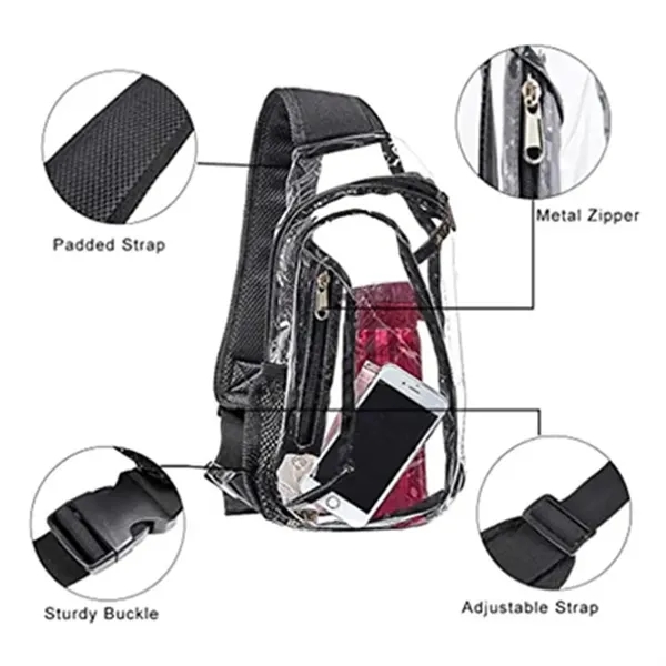 Clear Backpack Sling Bag - Clear Backpack Sling Bag - Image 1 of 3