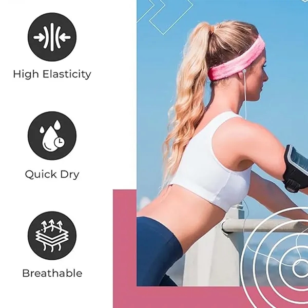 Great Elastic Sports Wicking Headband - Great Elastic Sports Wicking Headband - Image 3 of 5