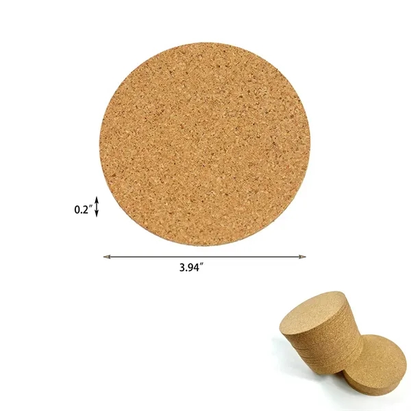 Reusable Absorbent Eco-Friendly Cork Drink Coasters Round - Reusable Absorbent Eco-Friendly Cork Drink Coasters Round - Image 1 of 1
