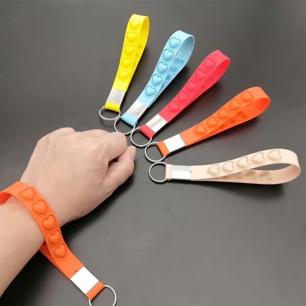 Custom Branded Silicone Keychain Wristband - Custom Branded Silicone Keychain Wristband - Image 2 of 4