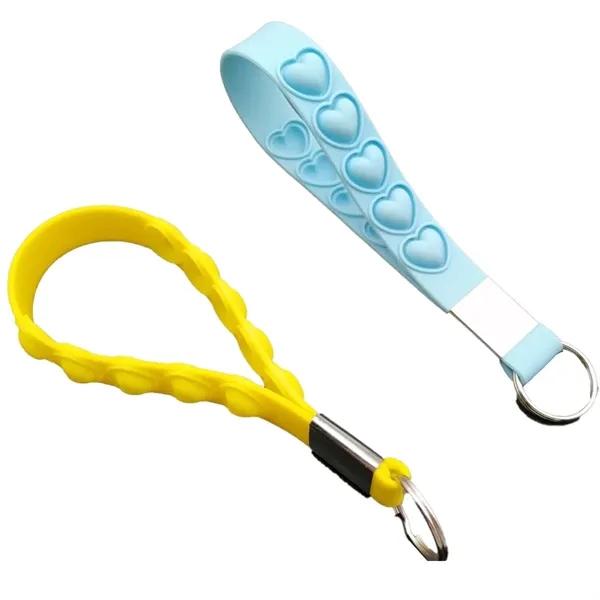Custom Branded Silicone Keychain Wristband - Custom Branded Silicone Keychain Wristband - Image 3 of 4