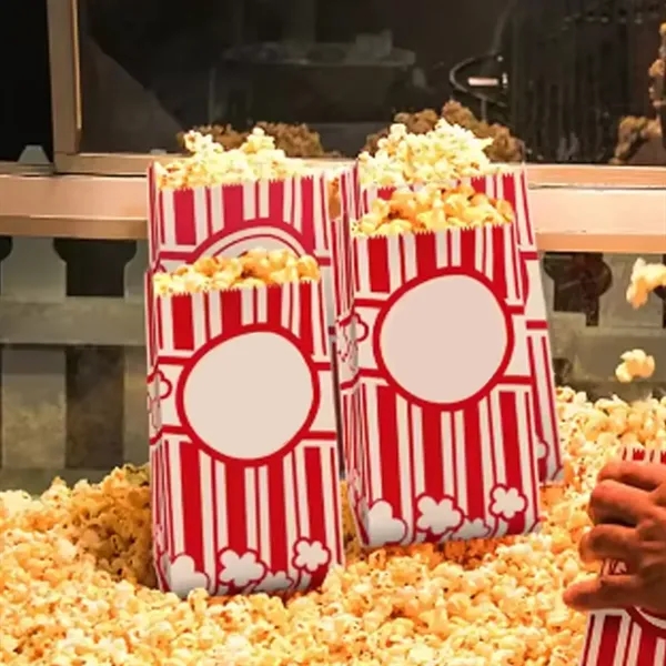 Large Disposable Popcorn Paper Bag Grease Proof Popcorn Bag - Large Disposable Popcorn Paper Bag Grease Proof Popcorn Bag - Image 1 of 1