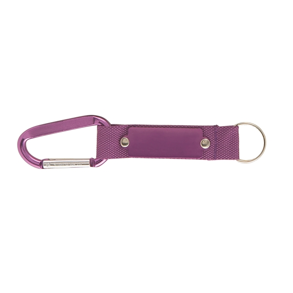 Custom Strap Happy Keychain - Key Tag with Carabiner