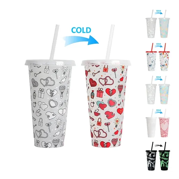 24OZ Cold Color Changing Water Cups - 24OZ Cold Color Changing Water Cups - Image 0 of 5