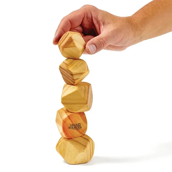 Wooden Stacking Zen Stones Game - Wooden Stacking Zen Stones Game - Image 3 of 3