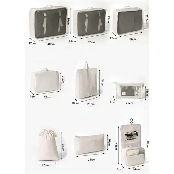 8 pcs Waterproof Travel Packing Storage Organizers Bag - 8 pcs Waterproof Travel Packing Storage Organizers Bag - Image 1 of 7