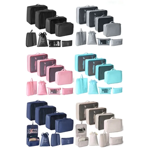 8 pcs Waterproof Travel Packing Storage Organizers Bag - 8 pcs Waterproof Travel Packing Storage Organizers Bag - Image 2 of 7
