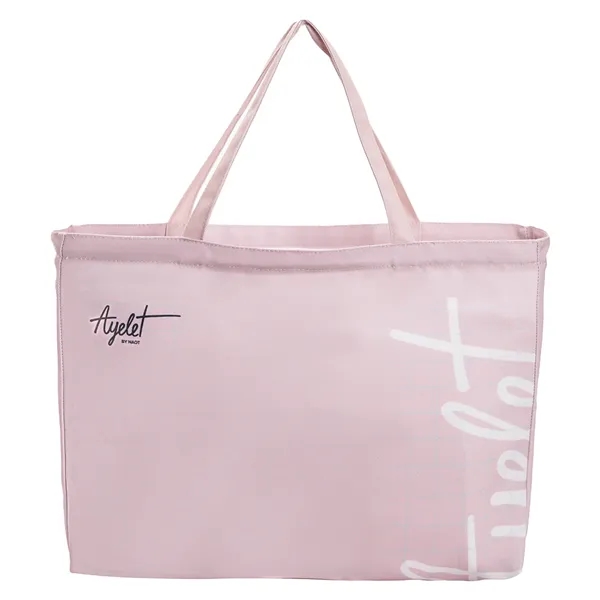 12 Oz Sublimated Poly Canvas Tote Bag w/ Gusset - 20"x15"x5" - 12 Oz Sublimated Poly Canvas Tote Bag w/ Gusset - 20"x15"x5" - Image 2 of 3