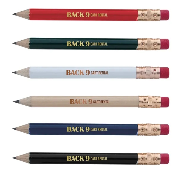 Round Golf Pencil with Eraser - Round Golf Pencil with Eraser - Image 0 of 1