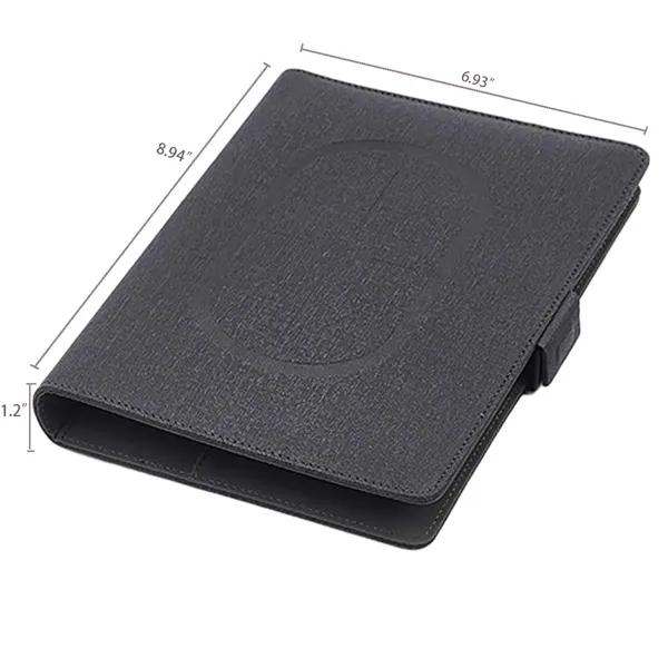 A5 Wireless Charging Organizer Portfolio Notebook - A5 Wireless Charging Organizer Portfolio Notebook - Image 1 of 2