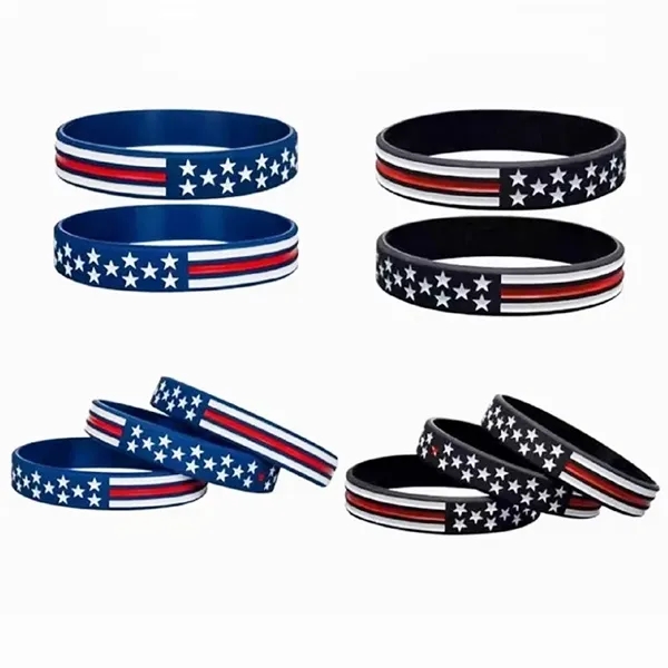 Silicone Wristbands For Independence Day - Silicone Wristbands For Independence Day - Image 2 of 5